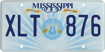 MS license plate XLT876