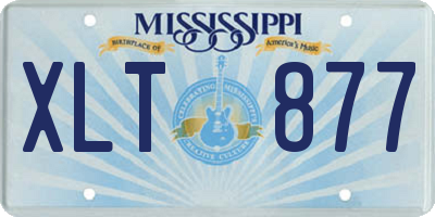 MS license plate XLT877