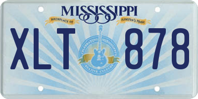 MS license plate XLT878