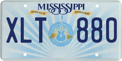 MS license plate XLT880