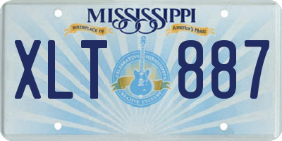 MS license plate XLT887