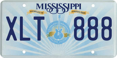 MS license plate XLT888