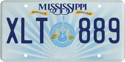 MS license plate XLT889