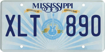 MS license plate XLT890