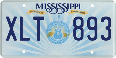 MS license plate XLT893
