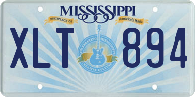 MS license plate XLT894