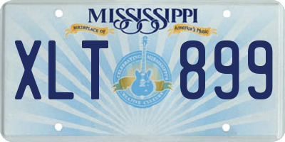 MS license plate XLT899