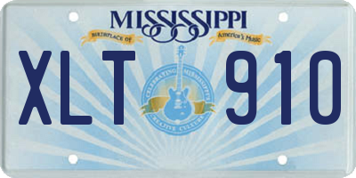 MS license plate XLT910