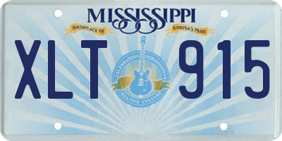 MS license plate XLT915