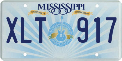 MS license plate XLT917