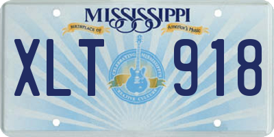 MS license plate XLT918