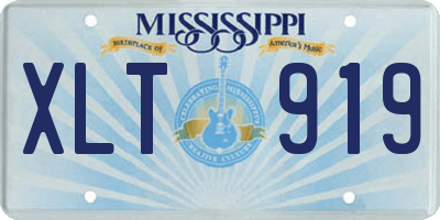 MS license plate XLT919
