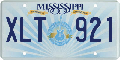 MS license plate XLT921