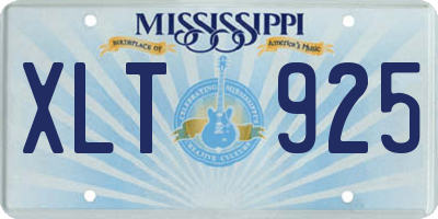 MS license plate XLT925