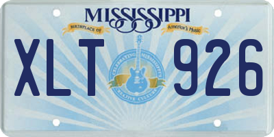 MS license plate XLT926