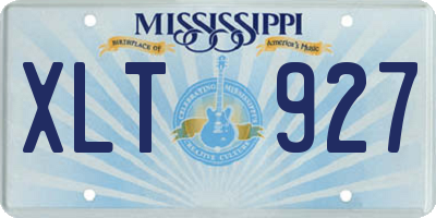 MS license plate XLT927