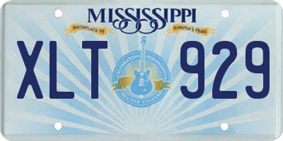 MS license plate XLT929