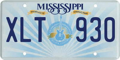 MS license plate XLT930