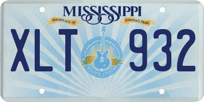 MS license plate XLT932
