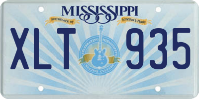MS license plate XLT935