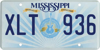 MS license plate XLT936