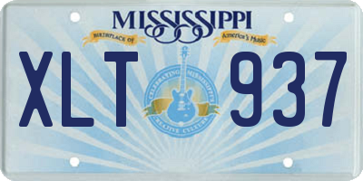 MS license plate XLT937