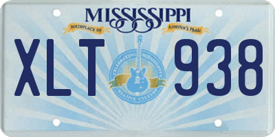 MS license plate XLT938