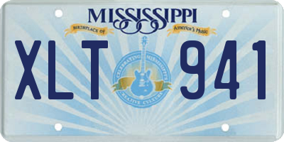 MS license plate XLT941