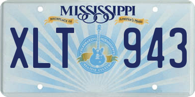 MS license plate XLT943