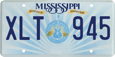 MS license plate XLT945