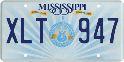 MS license plate XLT947