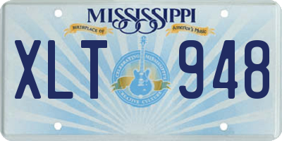 MS license plate XLT948