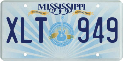 MS license plate XLT949