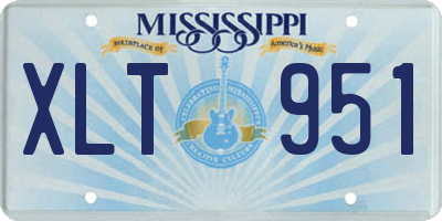 MS license plate XLT951