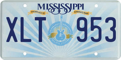 MS license plate XLT953