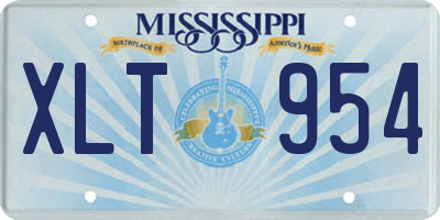MS license plate XLT954