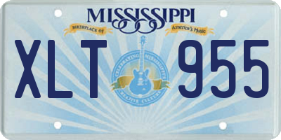 MS license plate XLT955