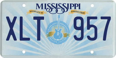 MS license plate XLT957