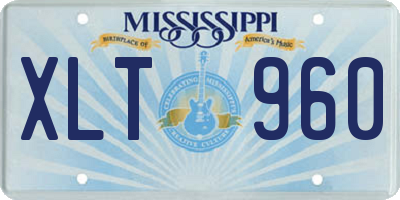 MS license plate XLT960