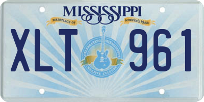 MS license plate XLT961
