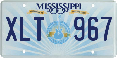 MS license plate XLT967