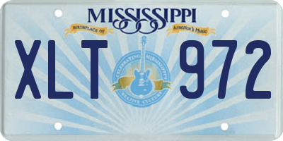 MS license plate XLT972