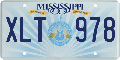 MS license plate XLT978