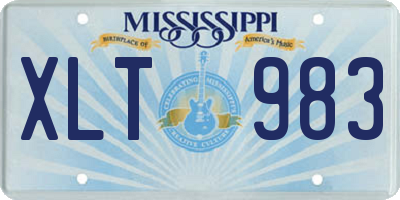 MS license plate XLT983