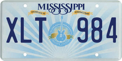 MS license plate XLT984