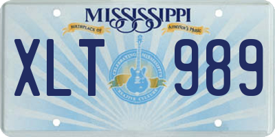 MS license plate XLT989