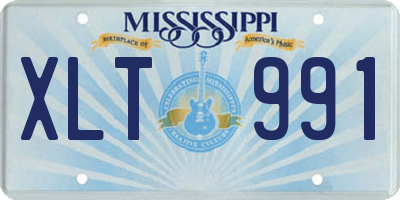 MS license plate XLT991