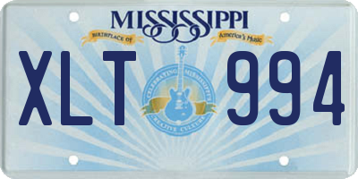 MS license plate XLT994