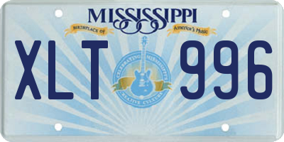 MS license plate XLT996