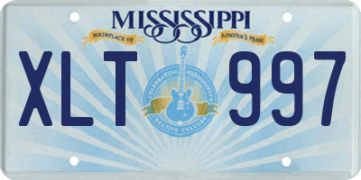 MS license plate XLT997